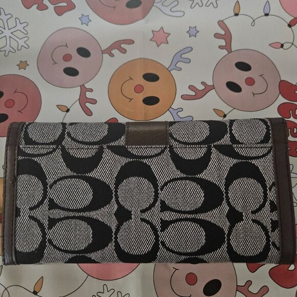 COACH Brown and Tan Monogram Signature - Picture 2 of 4